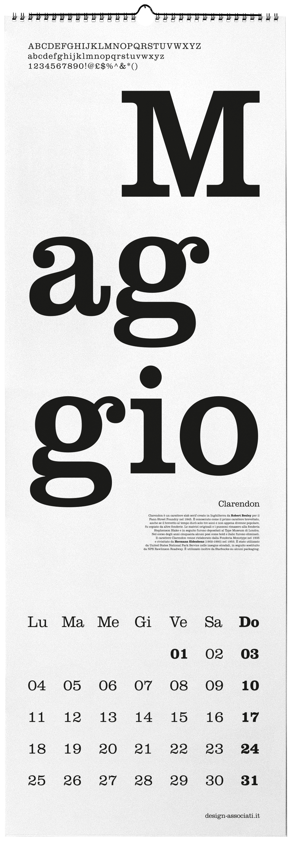 Calendario Tipografico 09