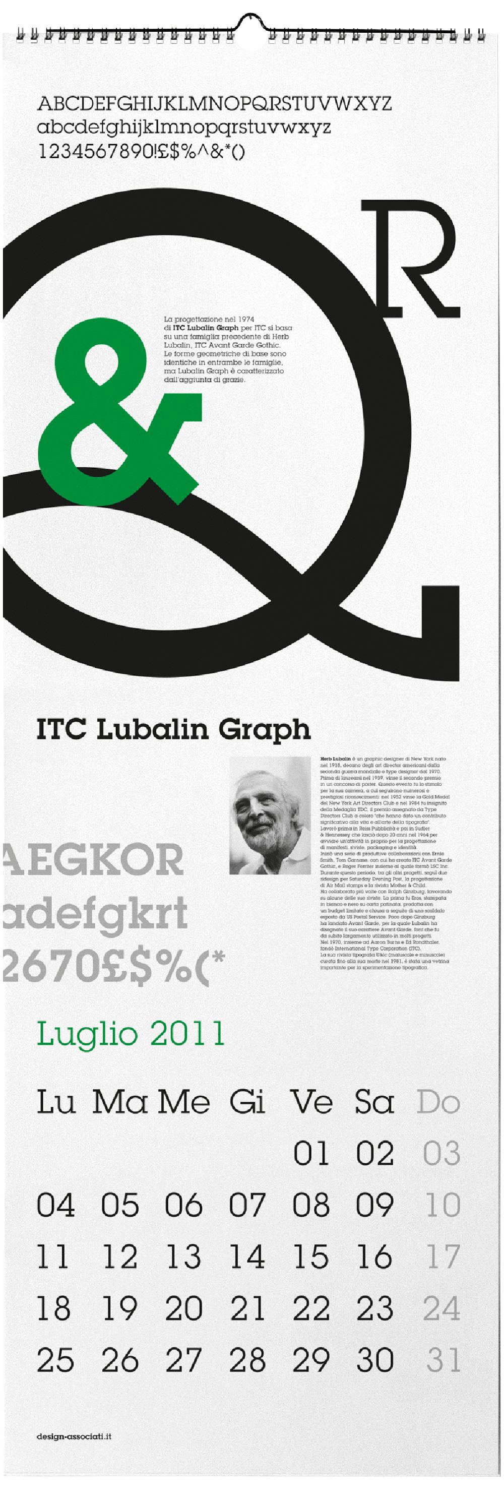 Calendario Tipografico 11